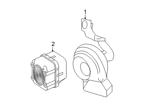 Lower Note Horn Diagram for 205-542-18-00