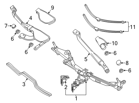 Wiper Linkage Bracket Diagram for 231-820-04-14