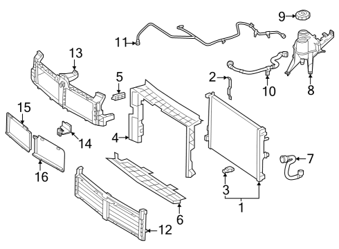 2022 Mercedes-Benz EQB 350 Radiator & Components Diagram 2