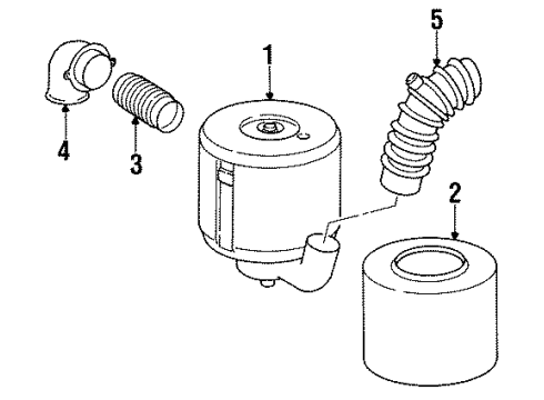 1985 Mercedes-Benz 300CD Air Inlet Diagram 4