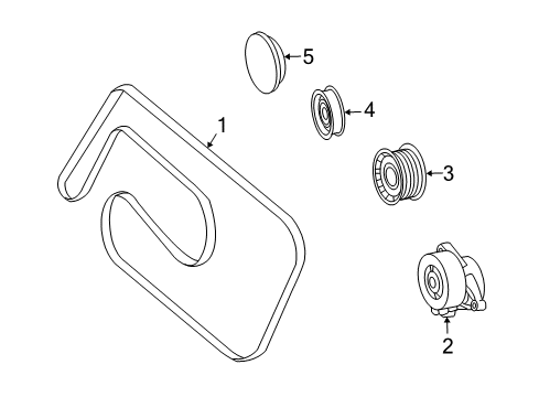 2008 Mercedes-Benz CLK550 Belts & Pulleys Diagram