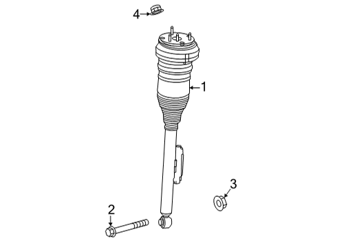 AIR SUSPENSION STRUT Diagram for 223-320-91-02-28