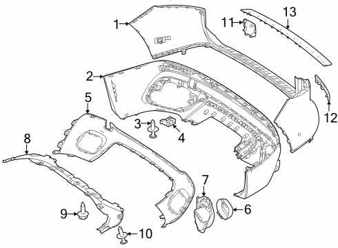 2022 Mercedes-Benz GLB250 Bumper & Components - Rear Diagram 2