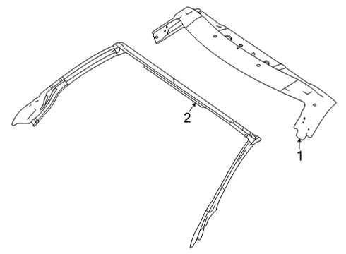 2021 Mercedes-Benz AMG GT Windshield Header & Components