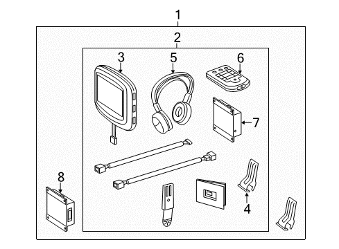 2013 Mercedes-Benz GLK250 Entertainment System Components Diagram