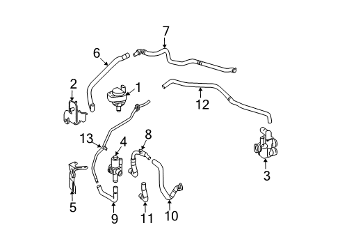 2009 Mercedes-Benz E550 A/C Evaporator & Heater Components Diagram 2