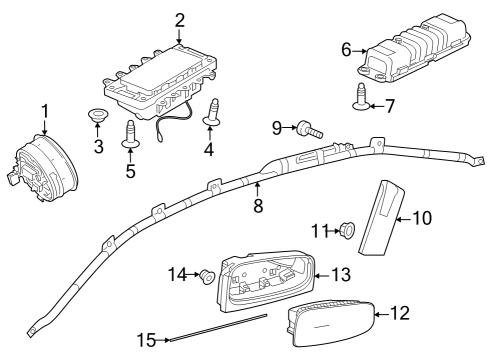 2022 Mercedes-Benz EQB 350 Air Bag Components Diagram 1