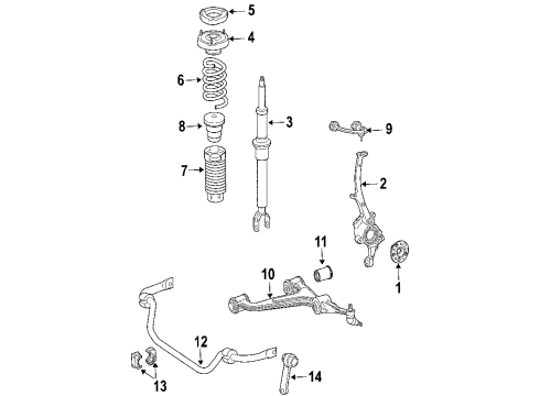 Stabilizer Bar Mount Bracket Diagram for 211-323-05-40