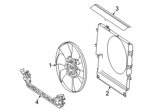 2022 Mercedes-Benz Sprinter 3500 Cooling System, Radiator, Water Pump, Cooling Fan Diagram 1