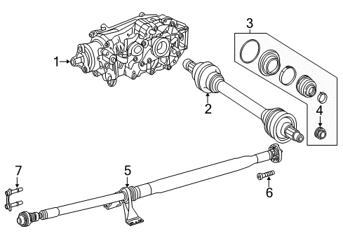 2017 Mercedes-Benz CLA45 AMG Axle & Differential - Rear Diagram