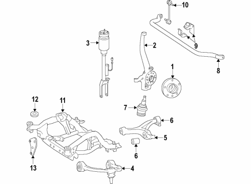 2018 Mercedes-Benz GLS63 AMG Front Suspension, Control Arm Diagram 2