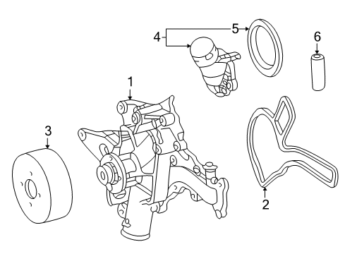 2006 Mercedes-Benz ML500 Water Pump Diagram