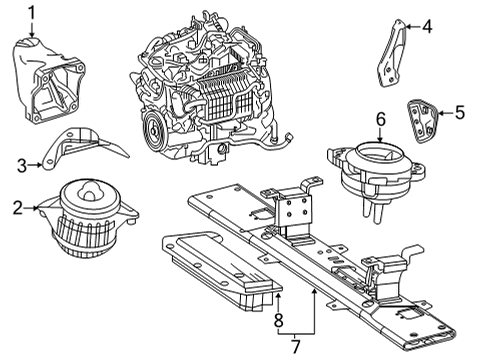 Engine Support Diagram for 167-240-70-00