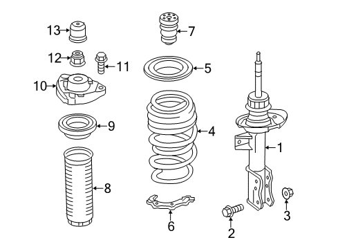 2016 Mercedes-Benz CLA250 Struts & Components - Front Diagram