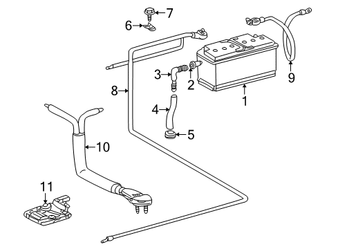 2004 Mercedes-Benz CL55 AMG Battery Diagram