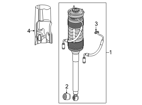 2017 Mercedes-Benz S550 Struts & Components - Rear Diagram 1