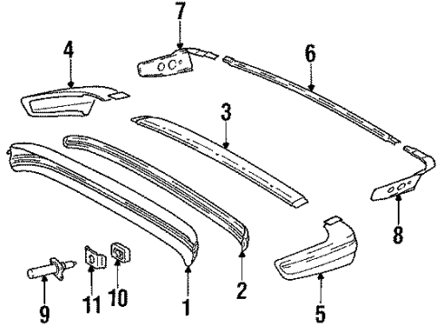 1985 Mercedes-Benz 300D Rear Bumper Diagram