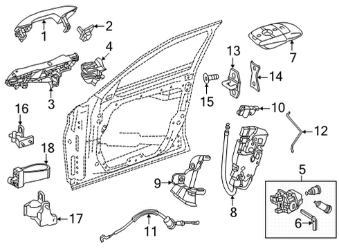 Handle Base Bracket Diagram for 206-723-01-00