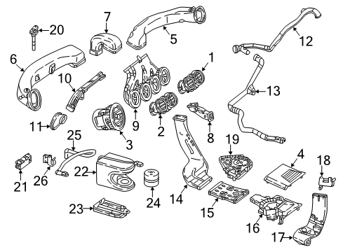 Lower Duct Bracket Diagram for 213-831-37-00