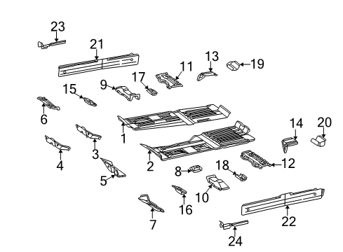 Reinforcement Front Seat Diagram for 163-610-06-25