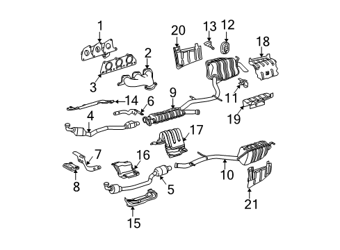 Front Pipe Diagram for 211-490-71-19-80