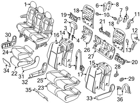 Headrest Guide Diagram for 246-970-33-00-9051