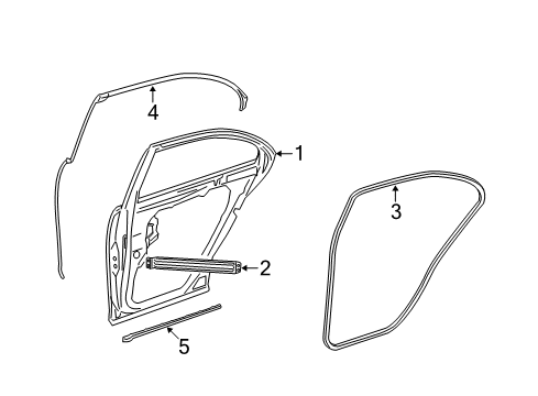 2011 Mercedes-Benz S65 AMG Rear Door, Body Diagram