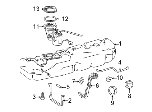 Fuel Pump Assembly Seal Diagram for 454-478-00-12