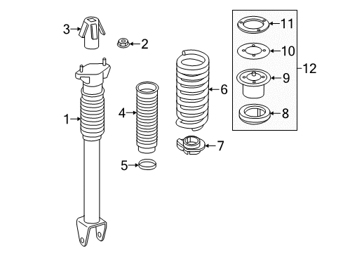 2017 Mercedes-Benz GLE400 Shocks & Components - Rear Diagram 2