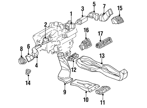 1999 Mercedes-Benz CL600 Ducts Diagram