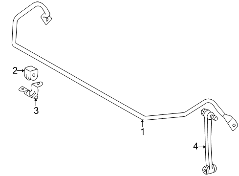 2008 Mercedes-Benz SLK350 Rear Suspension Components, Lower Control Arm, Stabilizer Bar Diagram 3