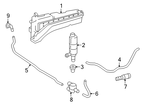 2020 Mercedes-Benz G550 Washer Components