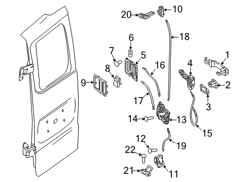 2021 Mercedes-Benz Metris Lock & Hardware Diagram 2