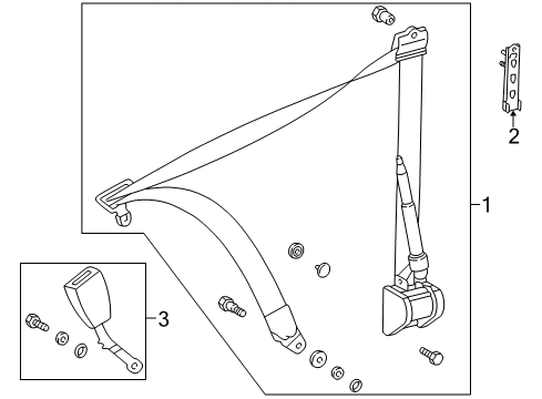 1999 Mercedes-Benz E55 AMG Front Seat Belts Diagram