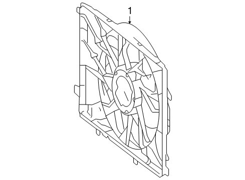 2010 Mercedes-Benz E350 Cooling System, Radiator, Water Pump, Cooling Fan Diagram 1