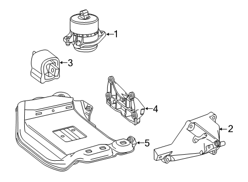 2020 Mercedes-Benz S560 Engine & Trans Mounting Diagram 2