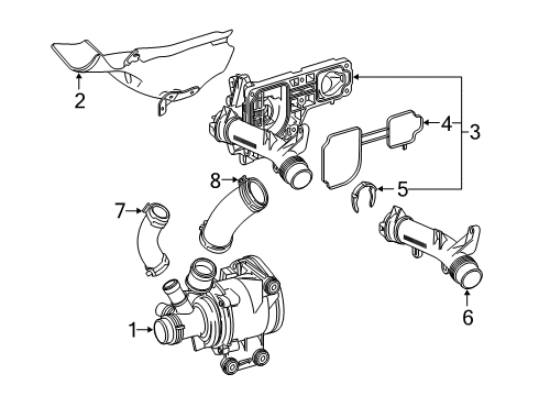 2021 Mercedes-Benz CLS53 AMG Water Pump Diagram