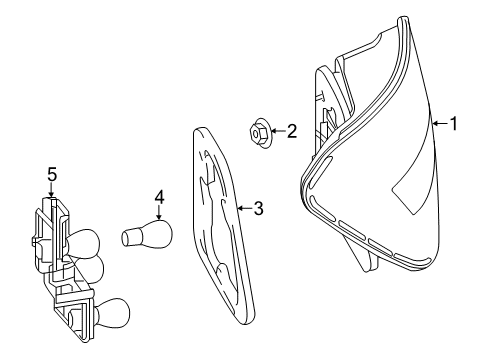 2015 Mercedes-Benz C250 Tail Lamps Diagram