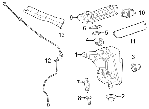 2023 Mercedes-Benz EQE 350 SUV Washer Components