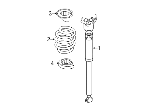 2016 Mercedes-Benz GLA45 AMG Shocks & Components - Rear Diagram 1