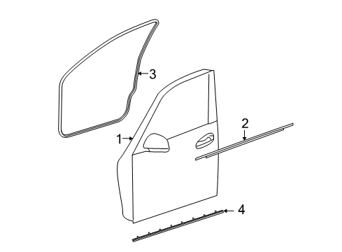 2018 Mercedes-Benz GLC300 Front Door, Body Diagram 2