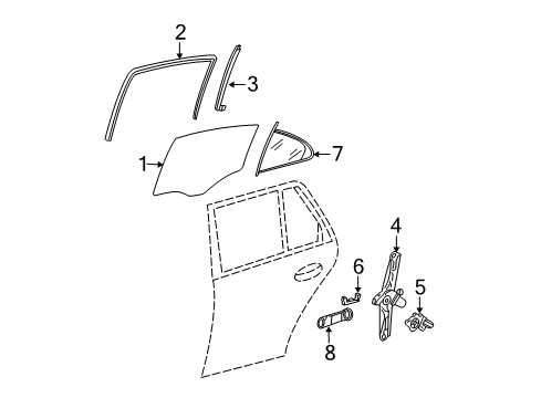 2007 Mercedes-Benz E63 AMG Rear Door Diagram 2