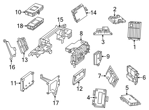 2013 Mercedes-Benz SLK350 Control Components Diagram