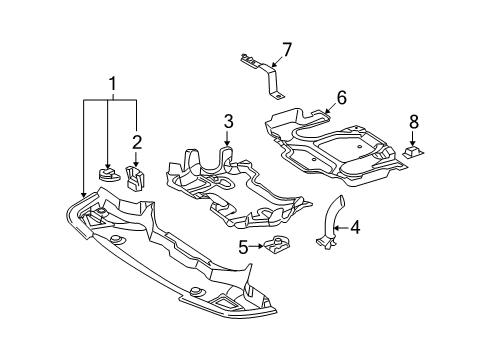 2007 Mercedes-Benz E63 AMG Splash Shields Diagram