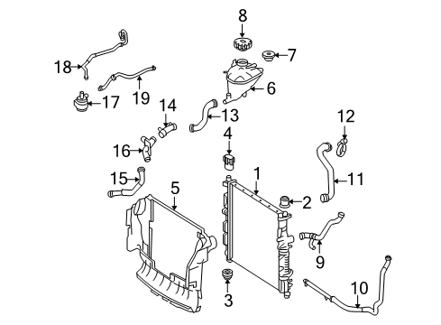 Overflow Hose Diagram for 164-500-87-75