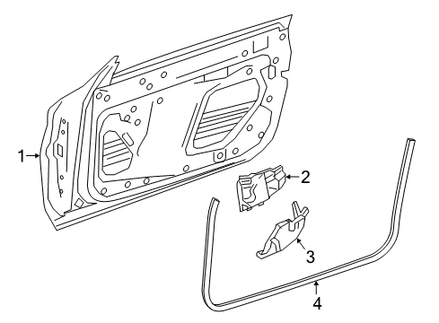 2018 Mercedes-Benz C63 AMG Door & Components Diagram