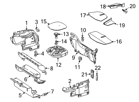 2008 Mercedes-Benz SLK350 Interior Trim - Rear Body Diagram