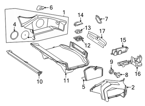 2020 Mercedes-Benz AMG GT Interior Trim - Rear Body Diagram 2