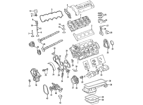 2008 Mercedes-Benz CLK63 AMG Engine Parts & Mounts, Timing, Lubrication System Diagram 2