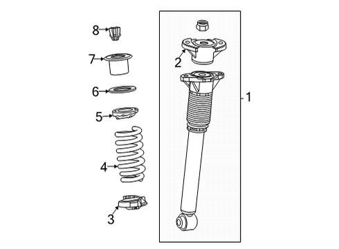 2020 Mercedes-Benz GLE350 Struts & Components - Rear Diagram 2